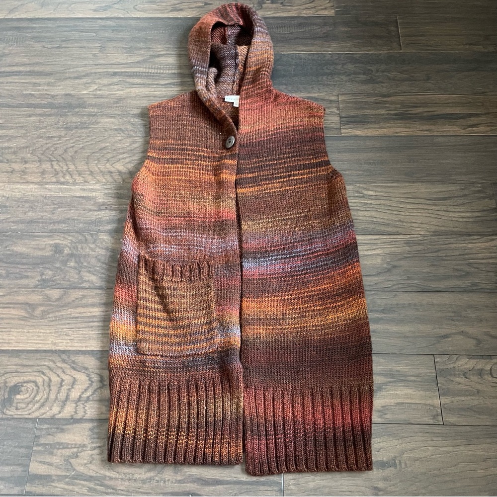 Bryn Walker sleeveless sweater with hoodie size medium